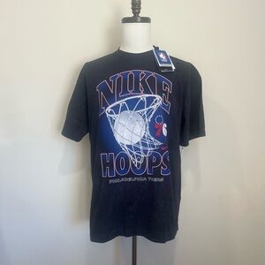 NWT Nike NBA Max90 Philadelphia 76ers Courtside Men's T-Shirt Large Black